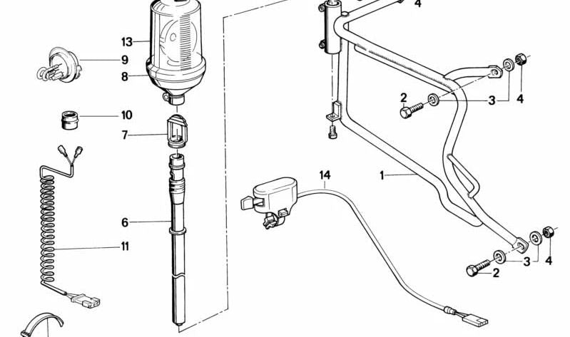 Interruptor adicional OEM 61312315439 para BMW Motorrad {FE169}. Compatible con kits de puños calefactables y balizas de señalización. Original BMW.