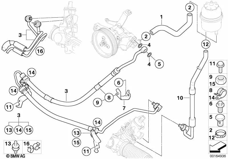 Manguera de expansión para BMW E83N (OEM 32413450595). Original BMW