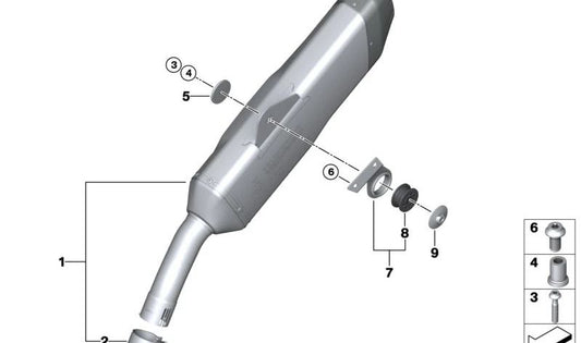 Casquillo distanciador OEM 18517708081 para motos BMW R1200GS, R1250GS, F750GS, F850GS, S1000RR... y más. Original BMW Motorrad.