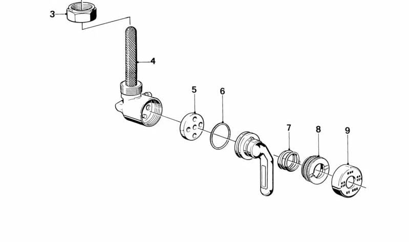 Porca de união do sistema de combustível OEM 16121233363 para BMW {E28,E30,E31,E32,E34,E36,E38,E39,E46,E53,E60,E63,E65,E66,Z3,Z4}. BMW original