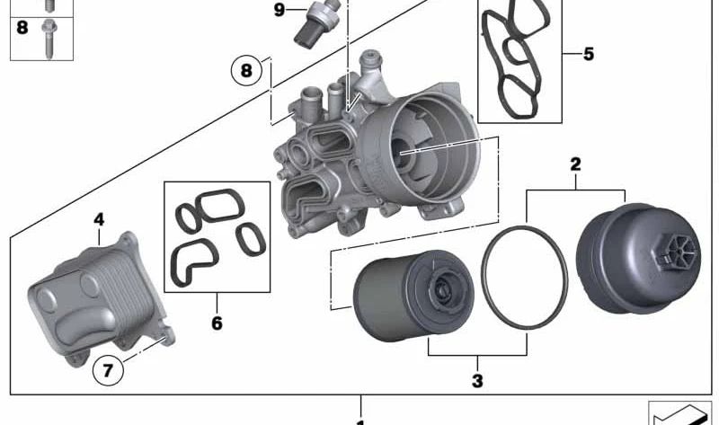 Juego de juntas OEM 11428643747 para MINI R56, R55, R57, R58, R59, R60, R61. Original MINI.