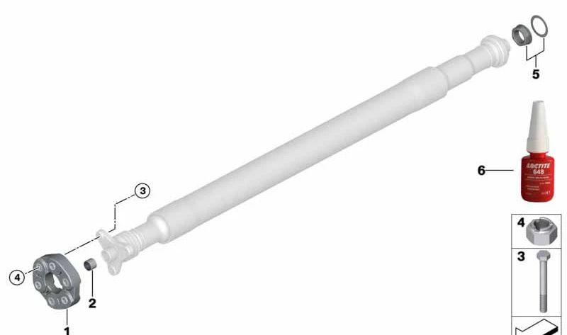 Fijador de roscas LOCTITE 648 OEM 07589067732 para BMW F80, G80, G81, F82, F83, G82, G83, E34, E39, E60, E61, E63, E64, E38, E65, E66, E53. Original BMW.