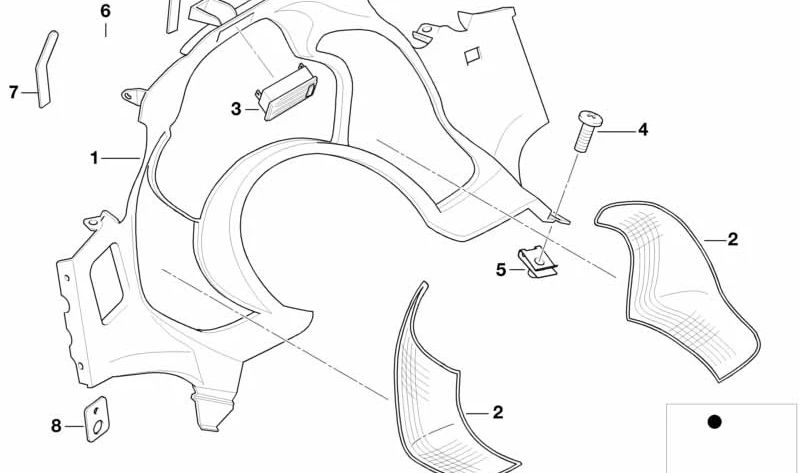 OEM Sinistra Sinistra 46637685371 per motociclette BMW K 1200 LT. BMW MOTORAD originale.
