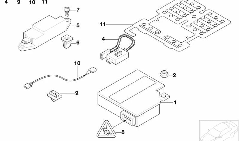 Módulo de control de airbag/airbag lateral sin codificar OEM 65779345358 para BMW E46, E53. Original BMW
