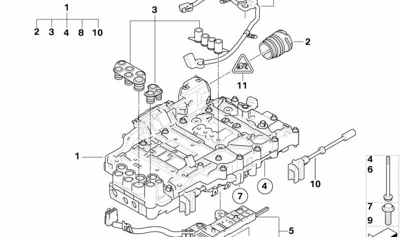 Sélecteur de marches (levier de vitesse automatique) OEM 24337617803 pour BMW E81, E82, E87, E88, E90, E91, E92, E93, E84, E83. BMW d'origine.