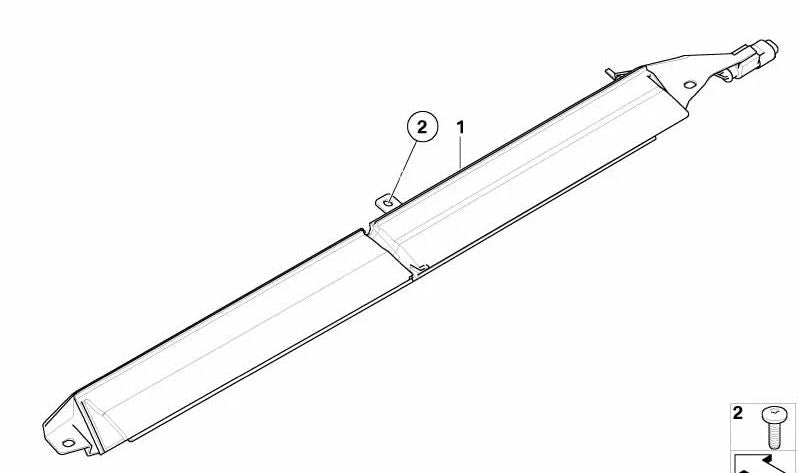 White Third Brake Light for BMW 5 Series E61, E61N (OEM 63257145667). Original BMW