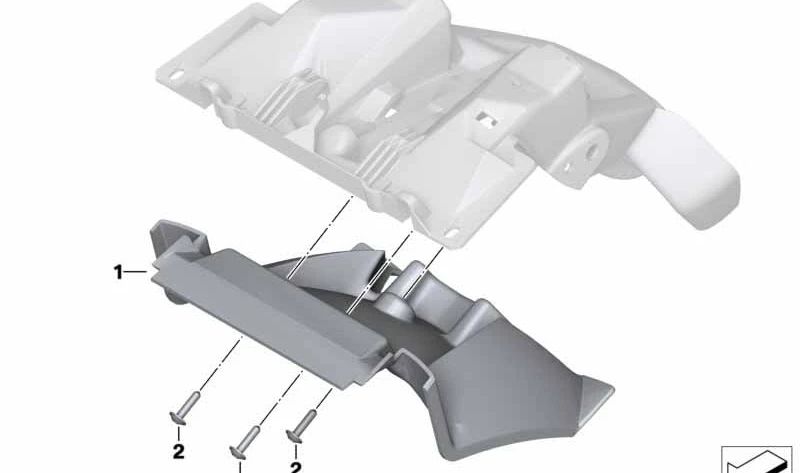 Salpicadero trasero OEM 46627675424 para motos BMW K 1200 S, K 1300 S. Original BMW Motorrad.