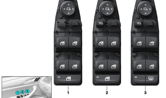 Modulo Curruval Switch OEM 61316847099 per BMW G20, G21, G30, G31, G32, F93, G16, G01, G02, G07. BMW originale.