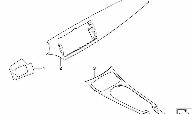 Embellecedor salpicadero aluminio izquierdo OEM 51456961769 para BMW E85, E86. Original BMW.