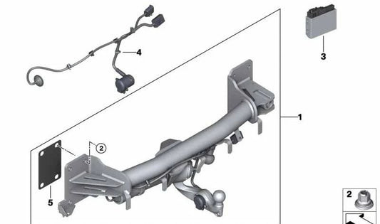 Kit de reparación para toma de corriente OEM 51125A1DD44 para BMW G05, F95, G06, F96, G07. Original BMW.