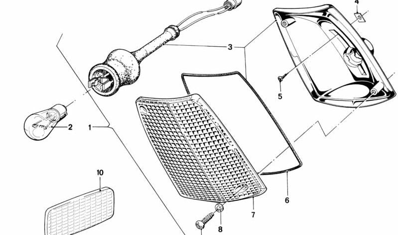 Intermittierender rechter Tulip OEM 63131360094 für BMW E21. Kompatibel mit allen E21 -Modellen. Original BMW Stück.