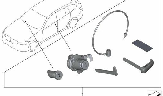 Game di chiusura equalizzato per la serie BMW 3 G20, G21, X3 F97, G01, X4 F98, G02 (OEM 51217444671). BMW originale.