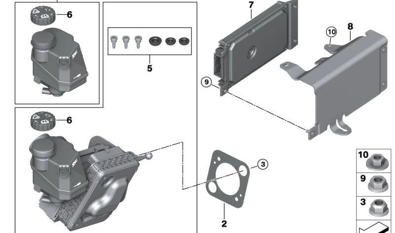 Unidad de control MPAD OEM 34505A5DA69 para BMW Serie 2 U06, Serie 5 G60/G68, Serie 7 G70, iX I20, X1 U11/U12, X5 F95N/G05N/G18N, X6 F96N/G06N, X7 G07N, XM G09. Original BMW.