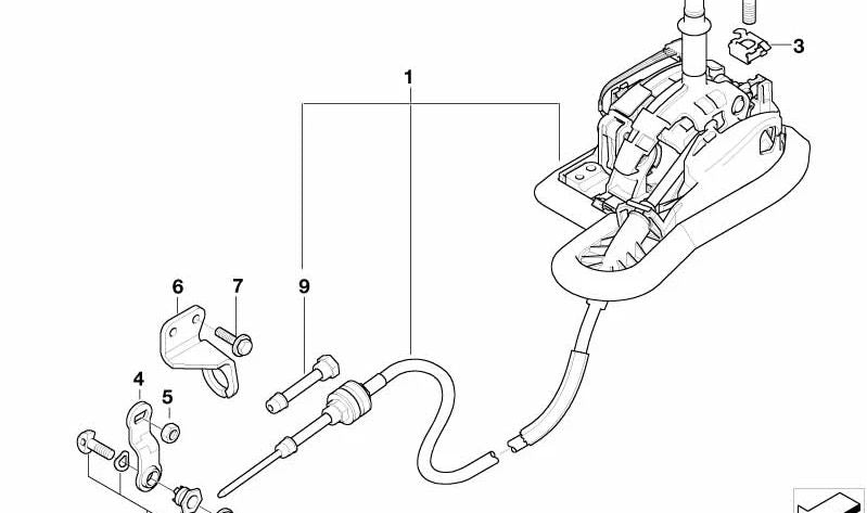 Steptronic OEM change lever 25161423830 for BMW E46. Original BMW spare.