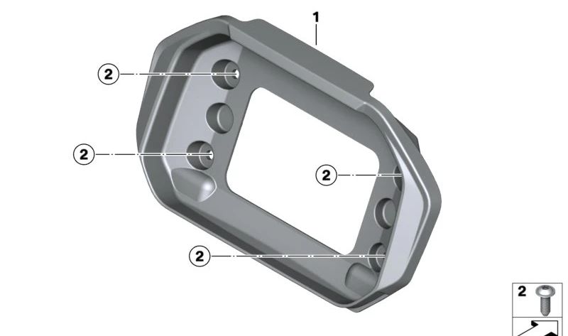 Panel de protección trasero del cuadro de instrumentos OEM 46638566923 para motos BMW C 400 GT (K08) 2018-2024. Original BMW Motorrad.