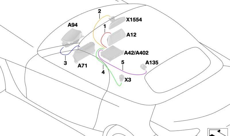 Cabo de conexão para BMW Z4 G29 (OEM 61118717984). BMW original