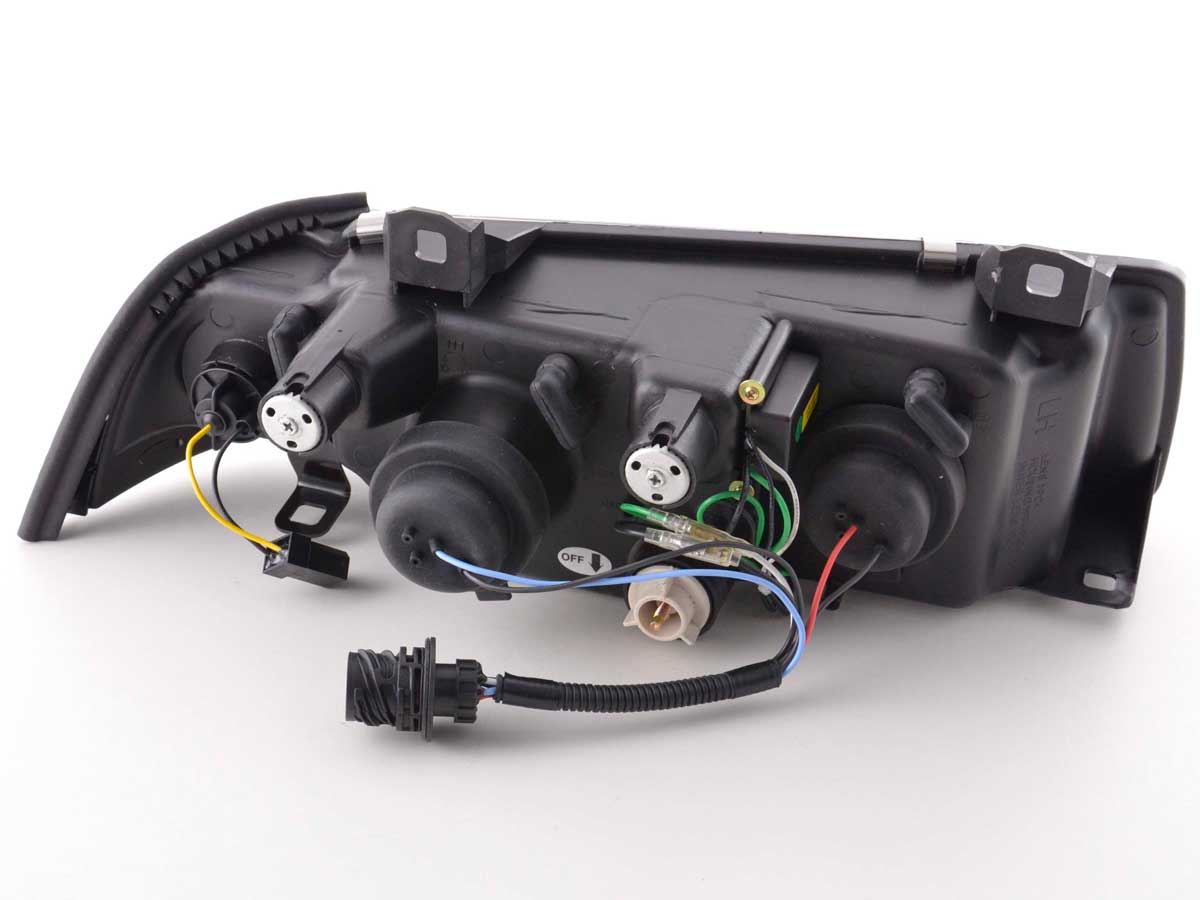 Phares LED avec look DRL pour BMW Série 3 Coupé, Cabrio E36 92-98 noir