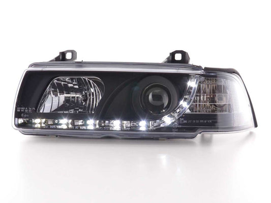 Faro De Luz Diurna Led Drl Look Bmw Serie 3 Limo Tipo E36 92-98 Negro Lights > Headlights