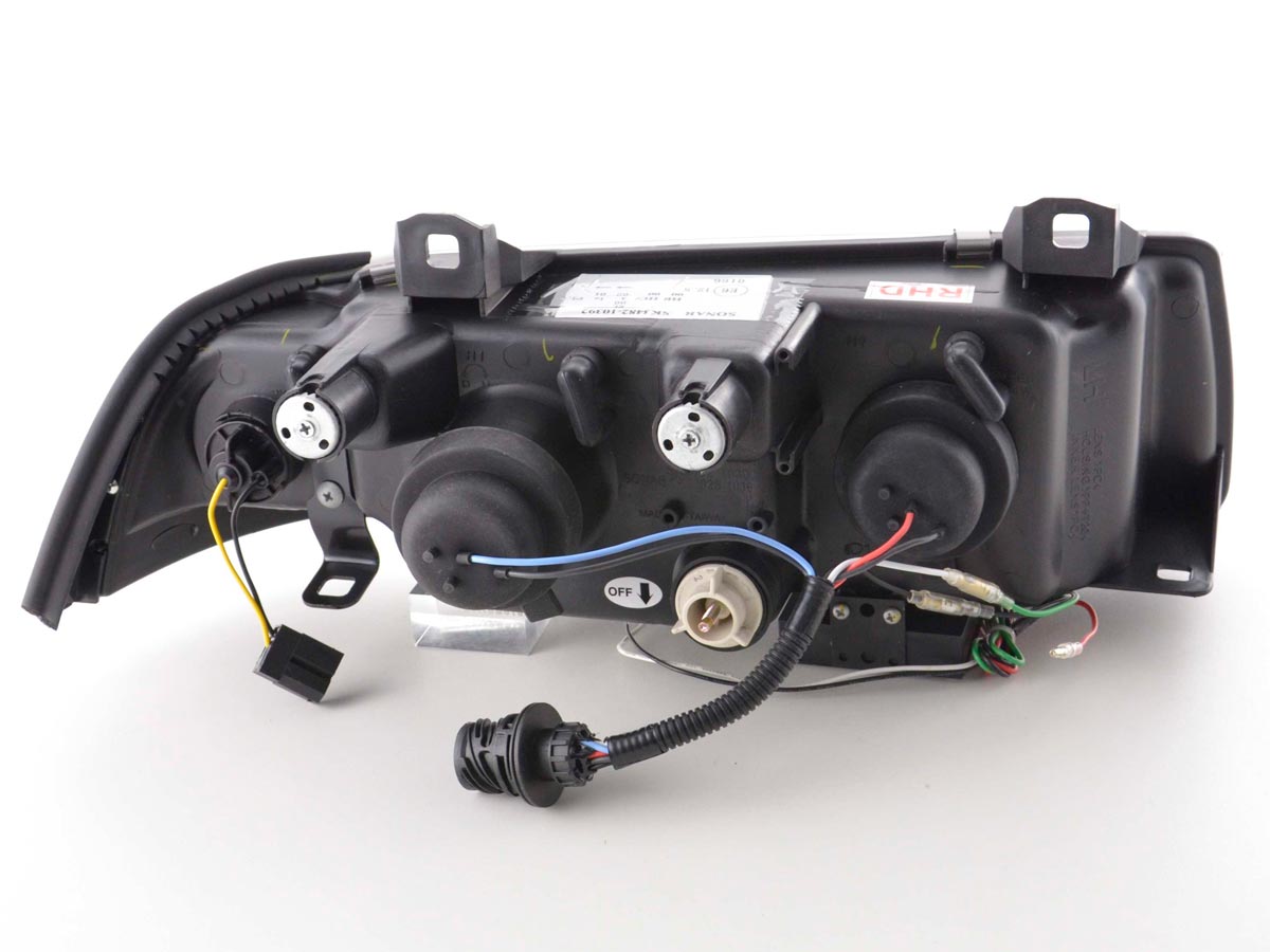 Faros delanteros LED para BMW Serie 3 E36 Coupé/Cabrio 92-98 cromados para volante a la derecha