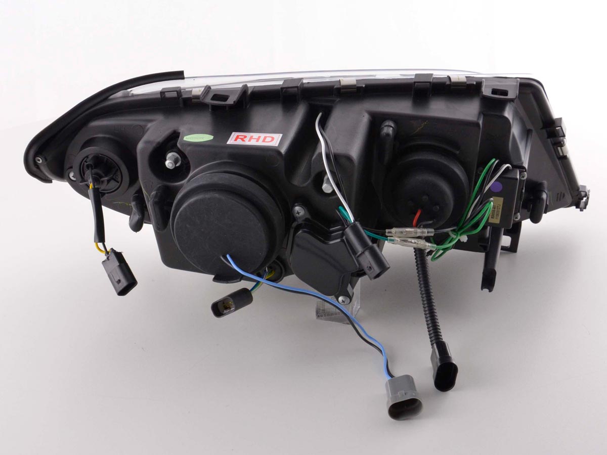 Phares LED avec look DRL pour BMW Série 3 E46 Berline/Touring 02-05 Chrome Conduite à droite