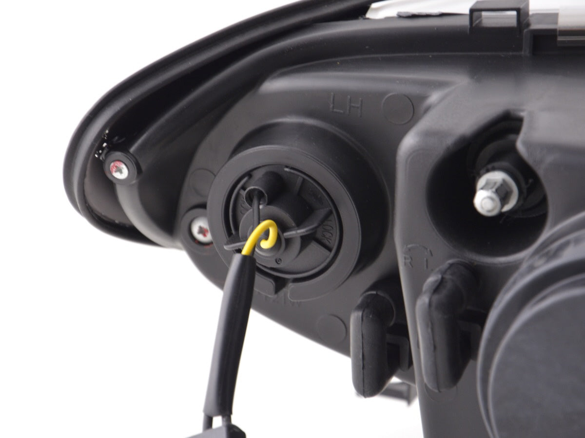 Fari Angel Eyes per BMW Serie 3 E46 Berlina/Touring 02-05 cromati per guida a destra