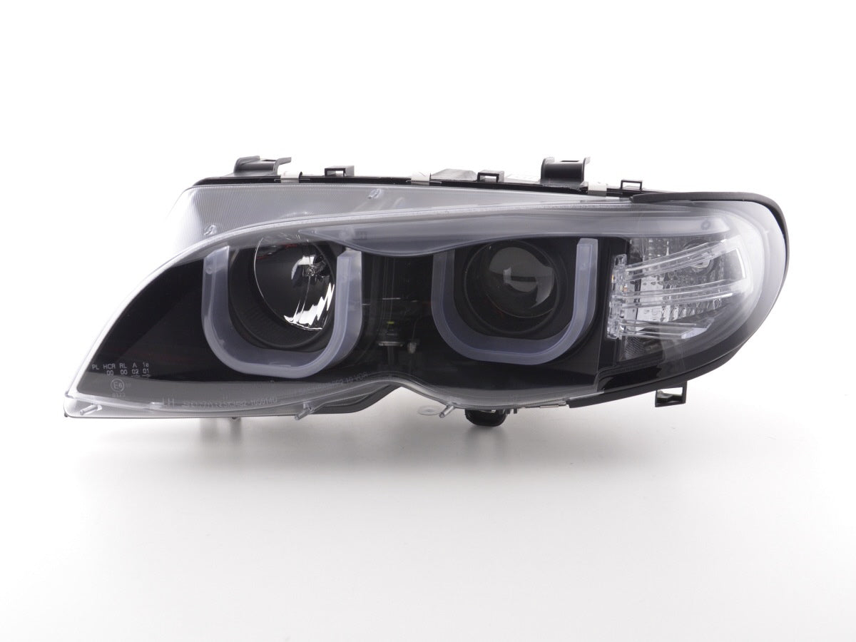 Angel Eye Faros per BMW 3 E46 Berlina/Touring 02-05 in nero per veicoli con volante destro