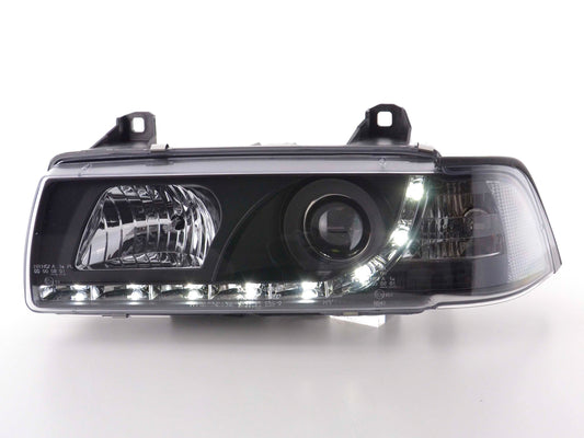 LED-Vorderscheinwerfer für BMW 3 E36 Cupé 92-99 Serie in Schwarz
