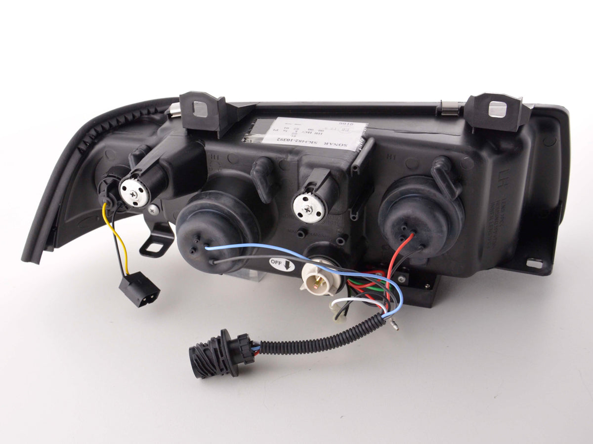 Phares LED pour BMW Série 3 E36 berline 92-98 en noir