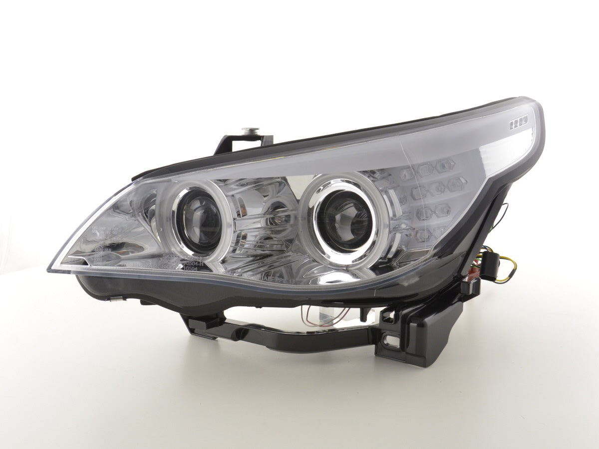 Faros Xenon Ojos De Angel Ccfl Bmw 5Er E60 / E61 03-04 Cromo Lights > Headlights