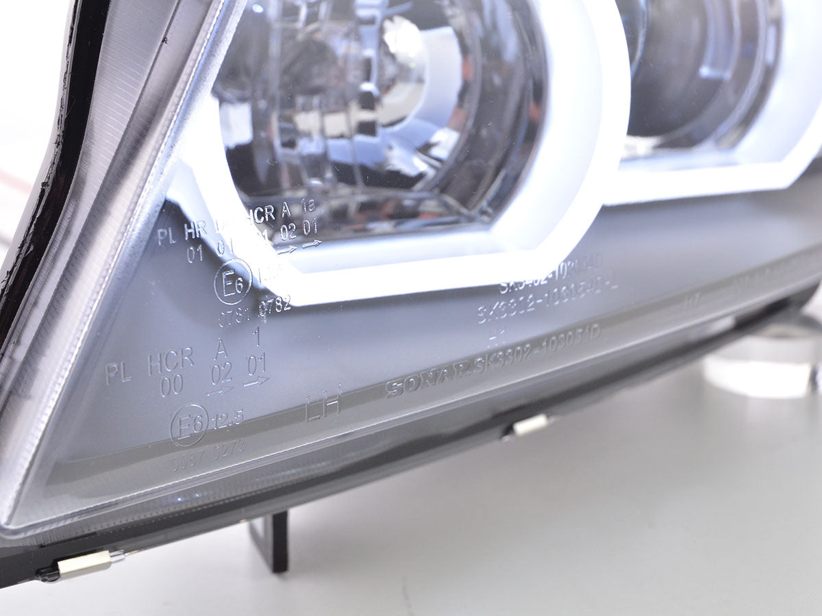 Faros delanteros LED con aspecto DRL BMW Serie 3 E90 / E91 05-08 negro