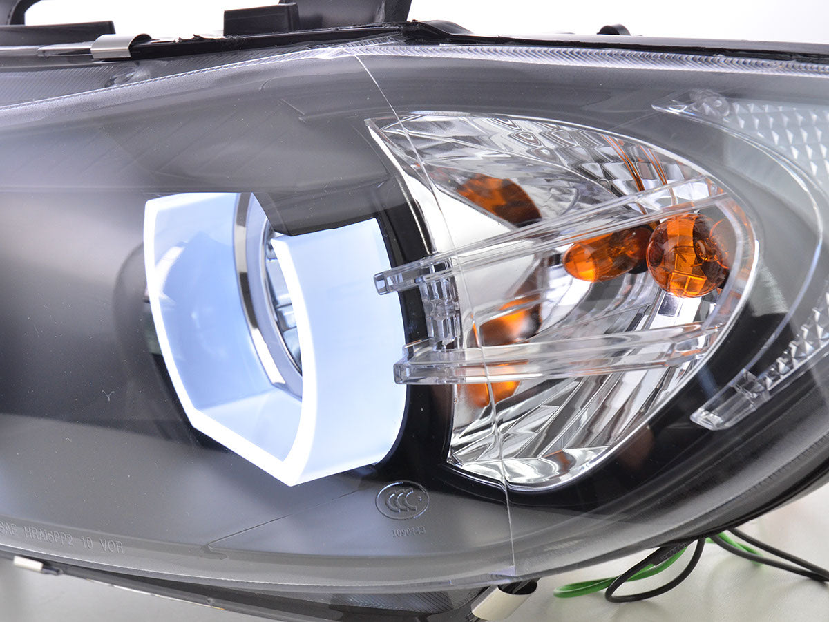 Faros delanteros LED con aspecto DRL BMW Serie 3 E90 / E91 05-08 negro