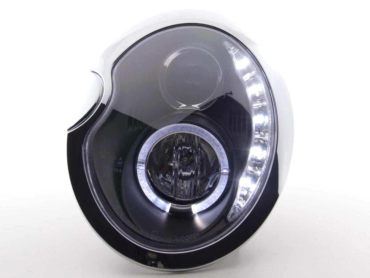 Faros delanteros LED DRL look Mini Cooper R50 01-06 negro