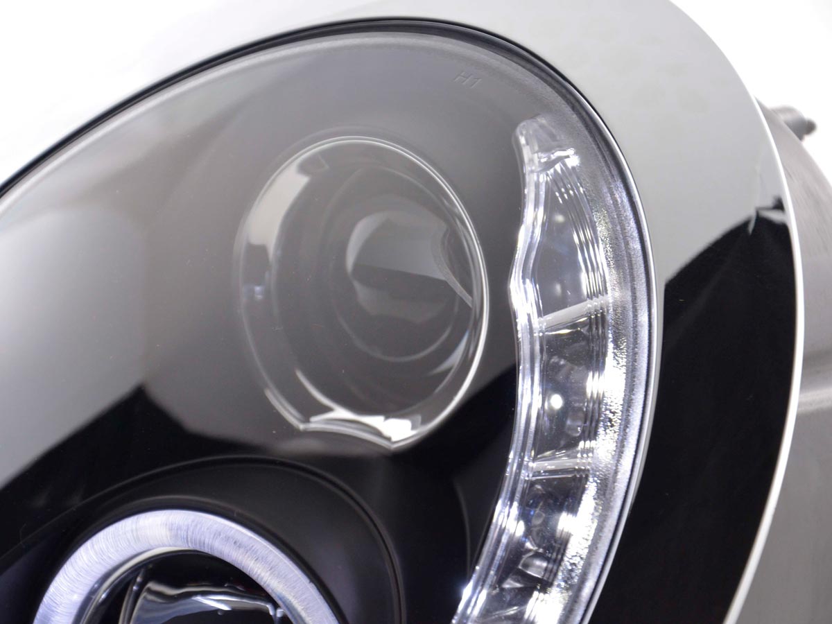 Faros delanteros LED DRL look Mini Cooper R50 01-06 negro