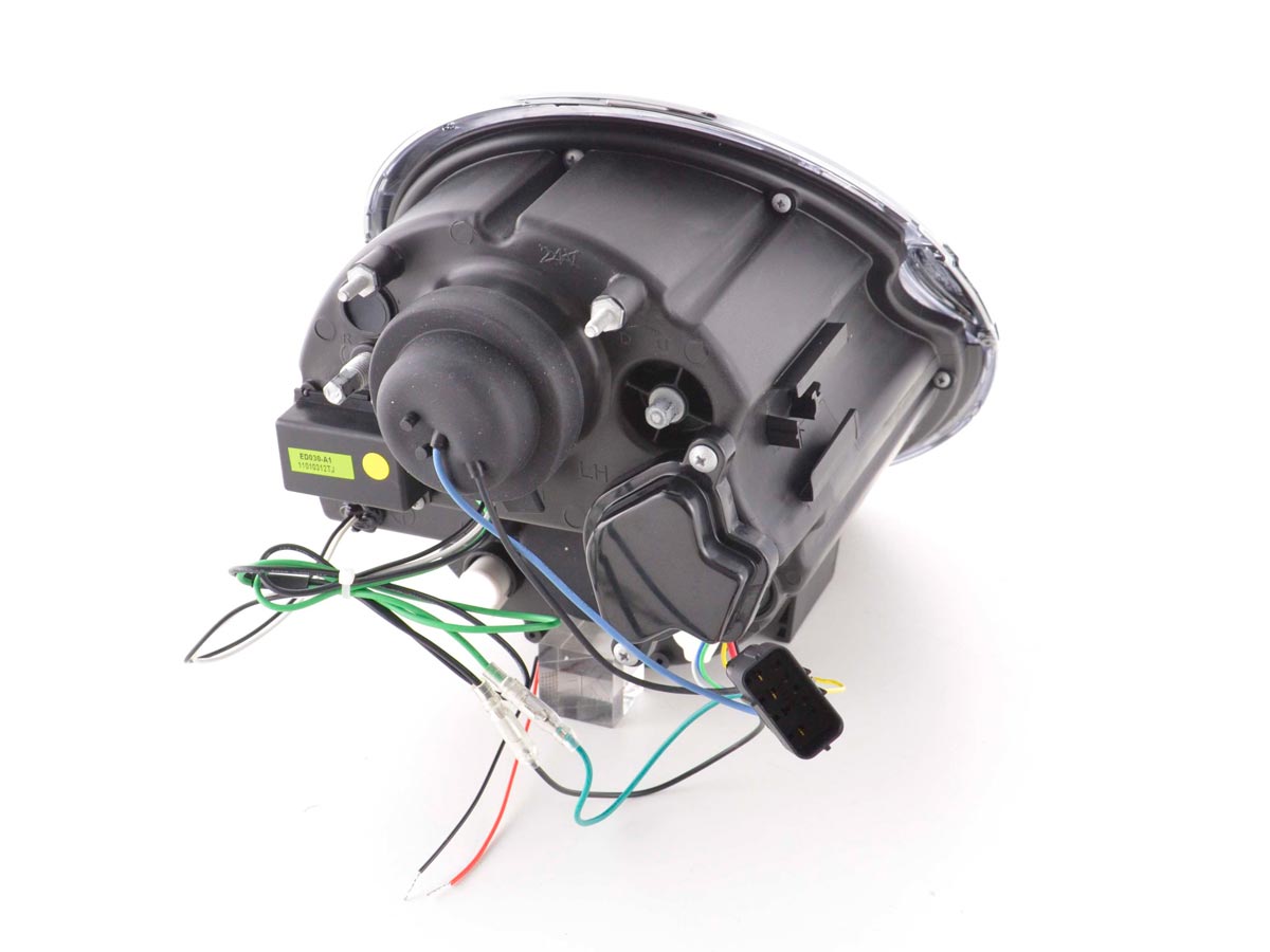 Phares LED DRL look Mini Cooper R50 01-06 chromés