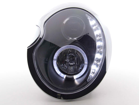 Phares LED DRL look Mini Cooper R50 01-06 noir