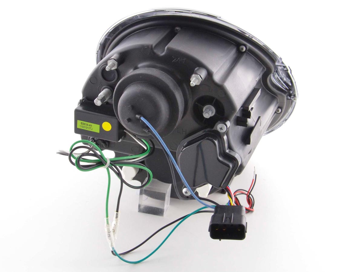 Faros delanteros LED DRL look Mini Cooper R50 01-06 negro