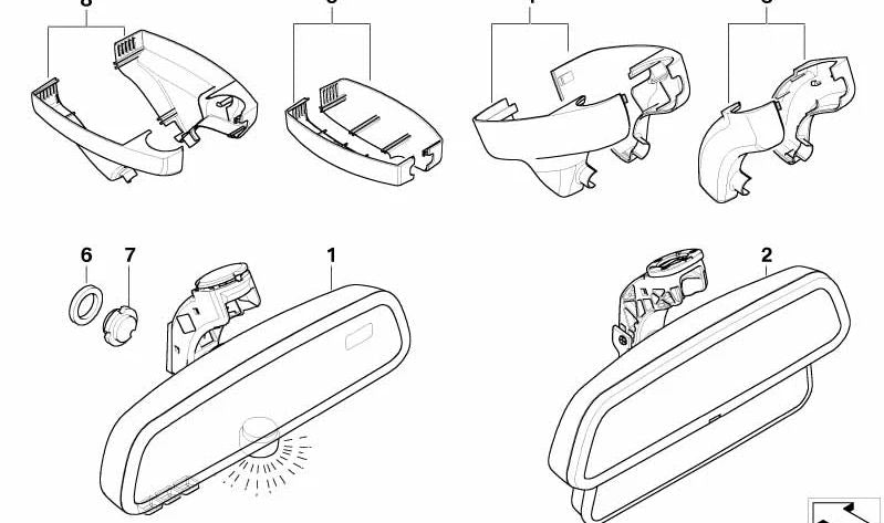 Tapa embellecedora izquierda OEM 51167134954 para BMW E90, E90N, E91, E91N, E60, E60N, E61, E61N. Pieza original BMW.