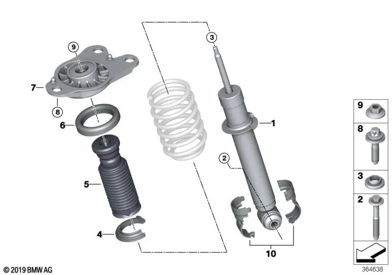 Right bracket for BMW i3 I01, I01N (OEM 33506852228). Original BMW.