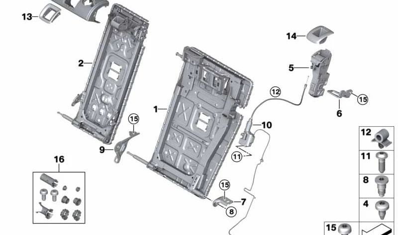 BMW Activation Cover Series 3 G21, G81, série 4 G26, X3 F97, G01, X4 F98, G02 (OEM 52207479141). BMW d'origine
