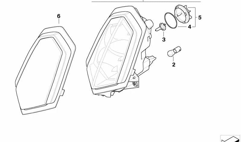 Front OEM FARO 63127705514 pour BMW R1200st Motorcycles (K28). BMW original Motorrad.