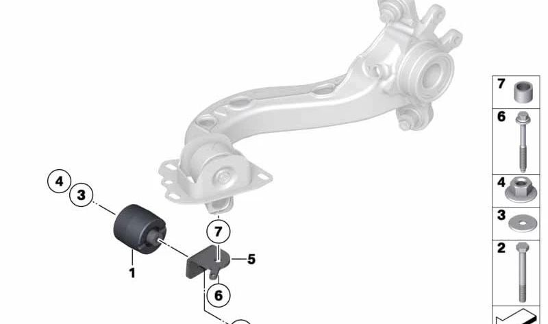 Espaciador OEM 33306792428 para BMW E89 Z4. Pieza original BMW.