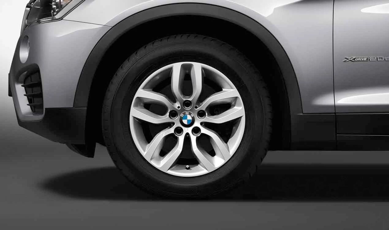 Llantas de aleación diseño Y-Spoke 305 OEM 36116787576 para BMW F25 y F26. Tamaño 17", color plata reflex. Original BMW.