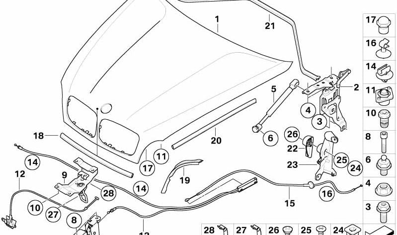 Gasket for BMW X5 E70, X6 E71, E72 (OEM 51237161345). Genuine BMW.