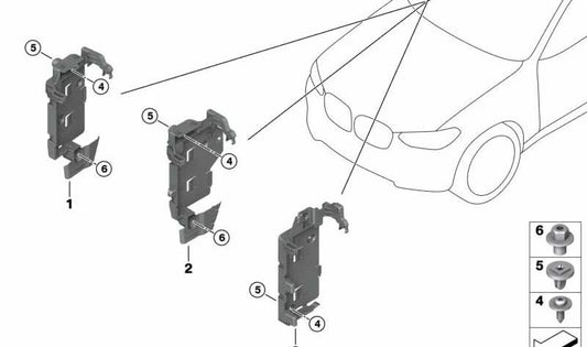 Soporte BDC para BMW OEM 61139397072 para BMW G01, G08, F97, G02, F98. Compatible con modelos como X3 M, X4 M, M40d. Pieza original BMW. Ideal para fijación del módulo BDC (Body Domain Controller).