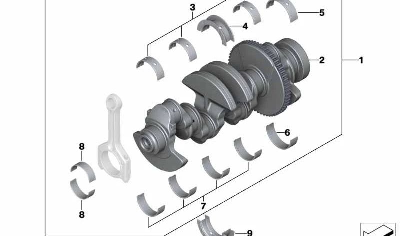 Casquillo de cojinete verde OEM 11217637069 para BMW E81, E82, E87, E88, F20, F21, F22, F23, E46, E90, E91, E92, E93, F30, F31, F34, F35, F32, F33, F36, E60, E61, F07, F10, F11, F18, E63, E64, F06, F12, F13, E65, E66, F01, F02, E84, E83, F25, F26, E7