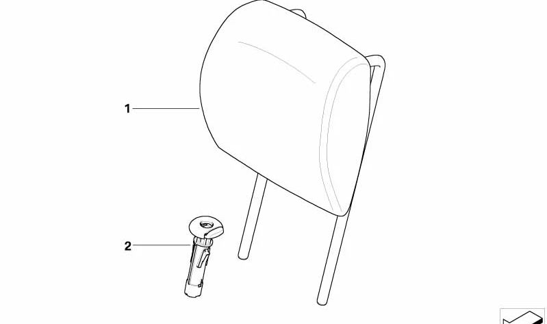 Reposacabezas de cuero beige OEM 52109150996 para BMW X5 {E70} 3.0d, 3.0sd, 3.0si, 3.5d, 4.8i. Compatible con modelos fabricados entre 2006 y 2010. Original BMW.