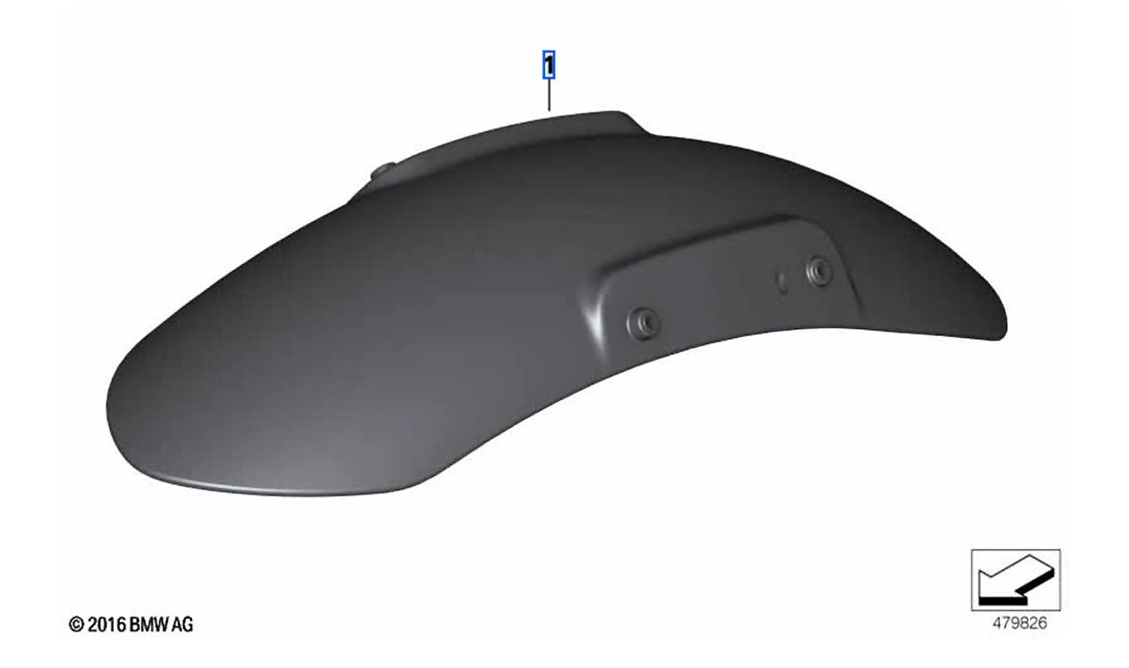 Cubrerueda delantero de aluminio cepillado a mano OEM 46611540899 para motos BMW R nineT Pure (K22, K32). Original BMW Motorrad.