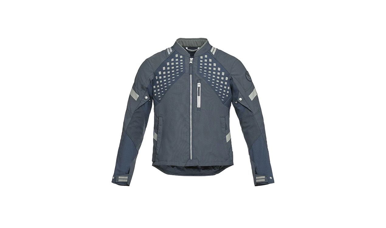 Aravis Air blaugraue Jacke OEM 76115A80C32 für alle BMW Motorräder. Original BMW Motorrad.