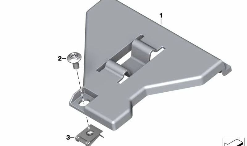 Soporte de batería OEM 61218563158 para motos BMW K1600 Bagger (K61) 2017-2025. Original BMW Motorrad.