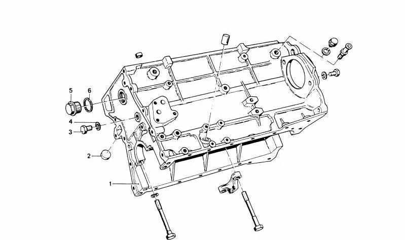Bloque motor sin pistones OEM 11111299866 para BMW E12, E21, E23, E24, E26, E28, E30. Original BMW.